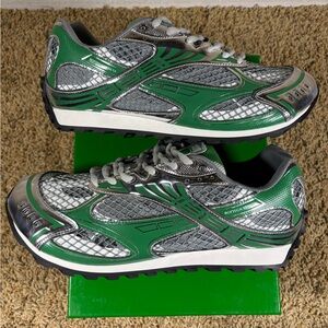Bottega Veneta Orbit Sneakers Green/Silver